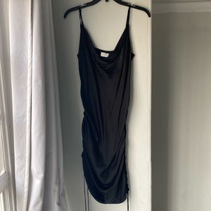Like new Black Aritzia Wilfred Silk Only Rouched Dress